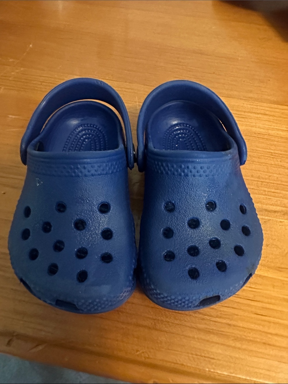 CROCS Kids Royal Blue Classic Clog with Heel Strap